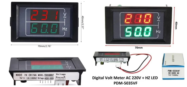 Digital AC Volt Meter 220V Frequency Volt HZ